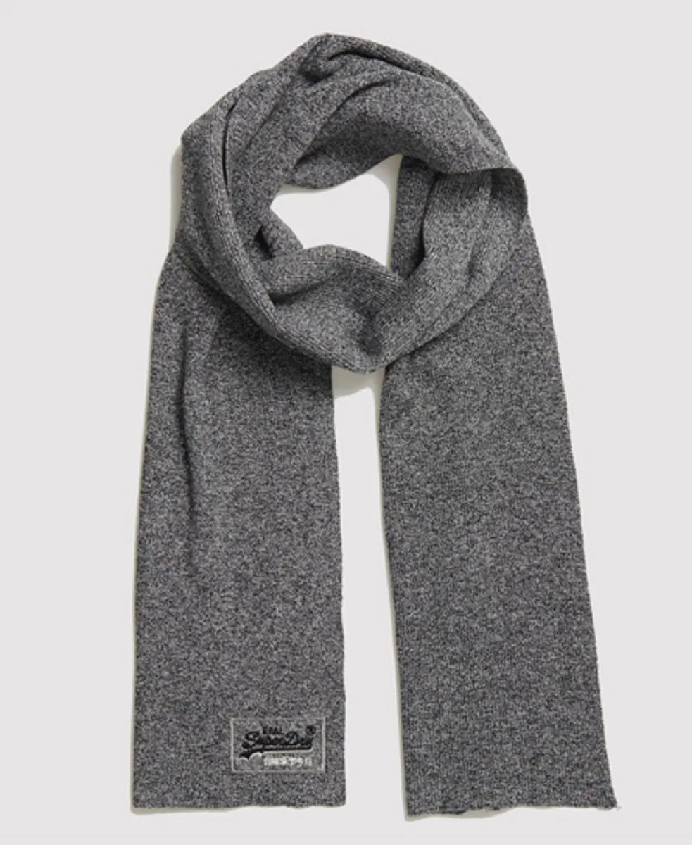 Superdry Orange Label Scarf Basalt Grey Grit