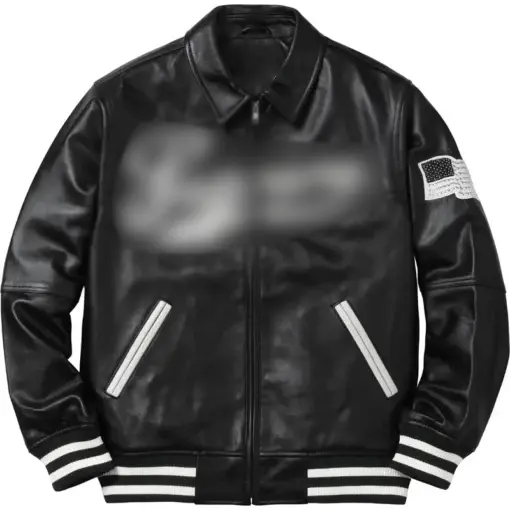 Supremely Uptown Studded Leather Varsity Jacket - William Jacket