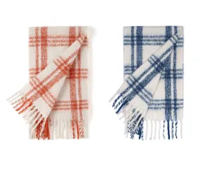 TARRAMARRA Soft Checked Fringed Scarf