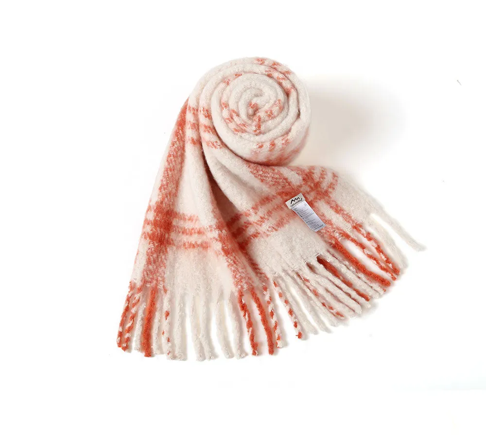 TARRAMARRA Soft Checked Fringed Scarf