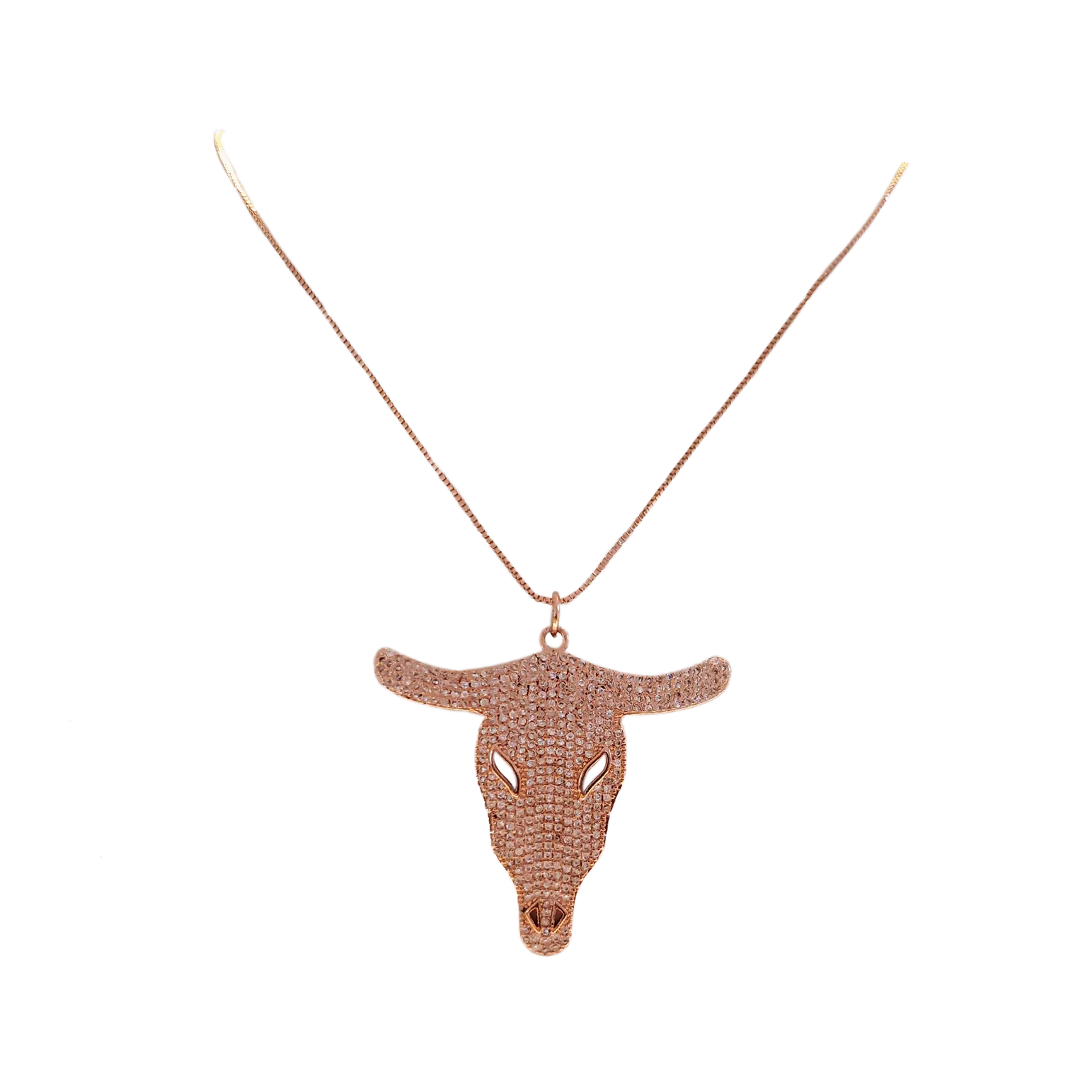 The Ginger Pave Steer Head Necklace Collection