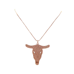 The Ginger Pave Steer Head Necklace Collection