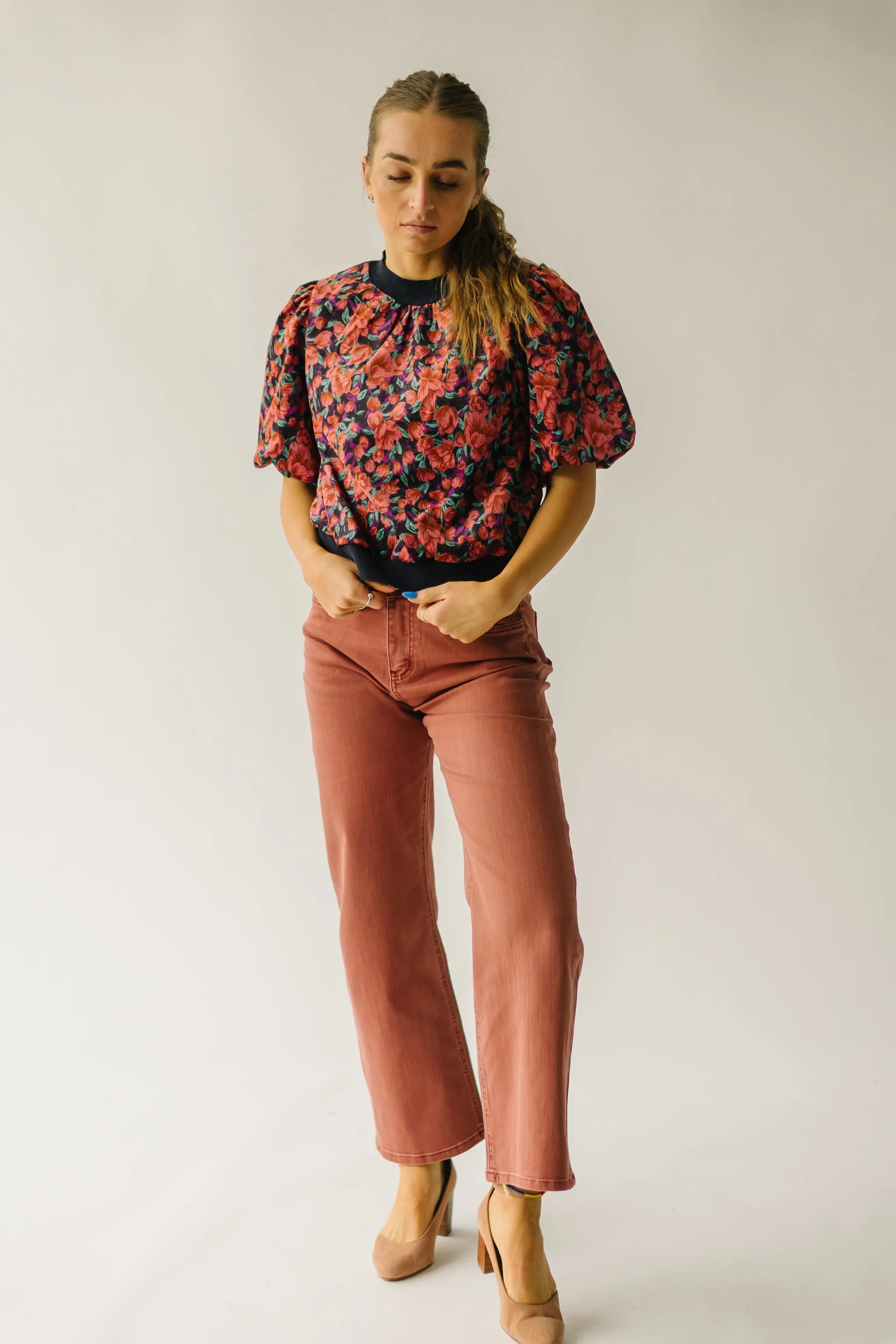 The Villaron Corduroy Patterned Blouse in Multi