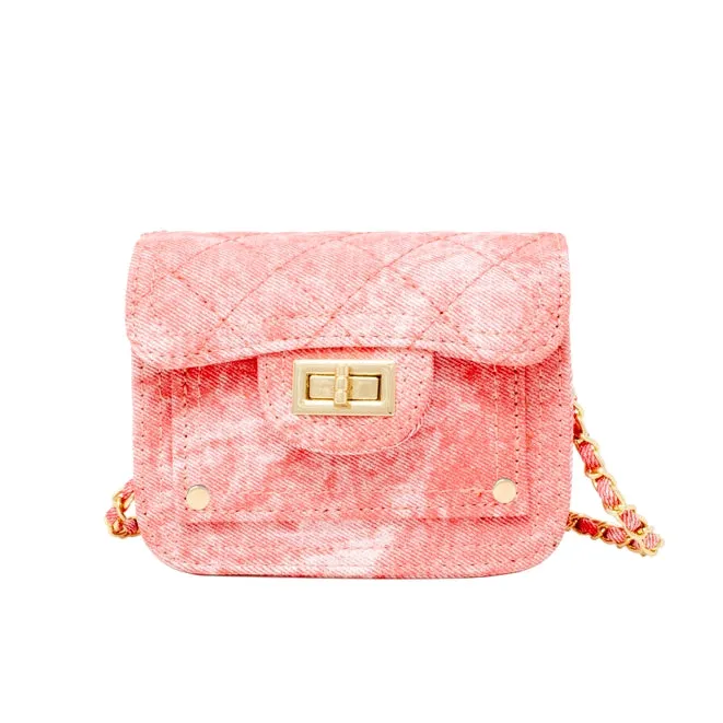 tie dye quilted handbag