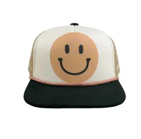 Tiny Whales Happy Camper Trucker Hat in Natural/Black