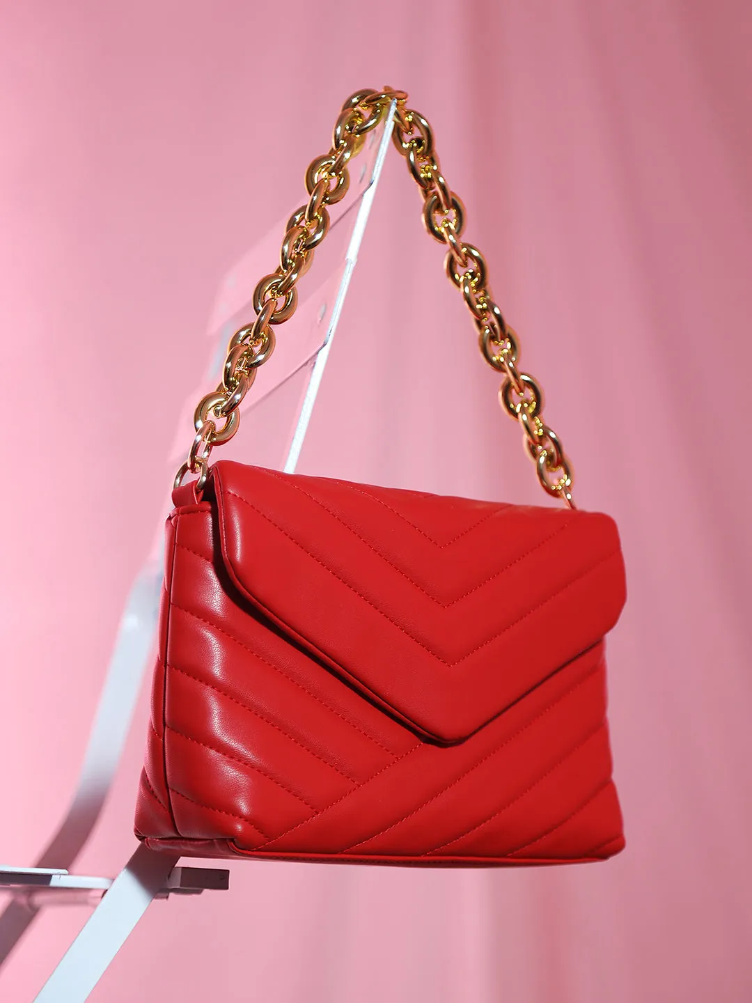 Trendy Quilted Chain Bag