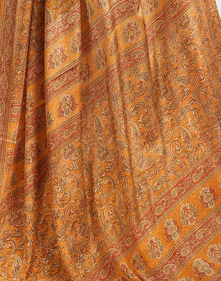 Turmeric Silk Printed Sarees