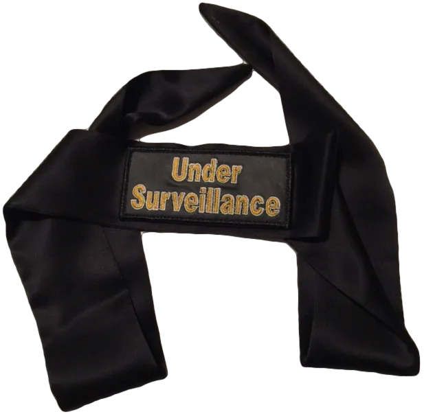 Under Surveillance Black Patched Scarf