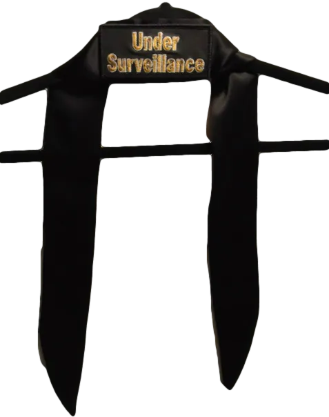 Under Surveillance Black Patched Scarf