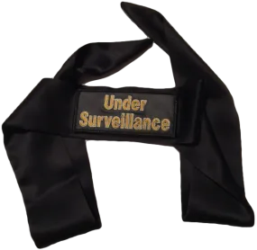 Under Surveillance Black Patched Scarf