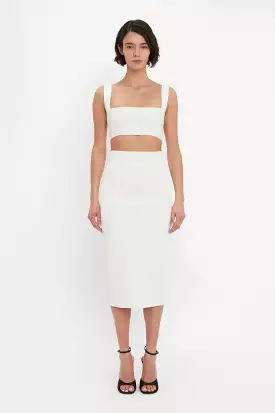 VB Body Strap Bandeau Top In White