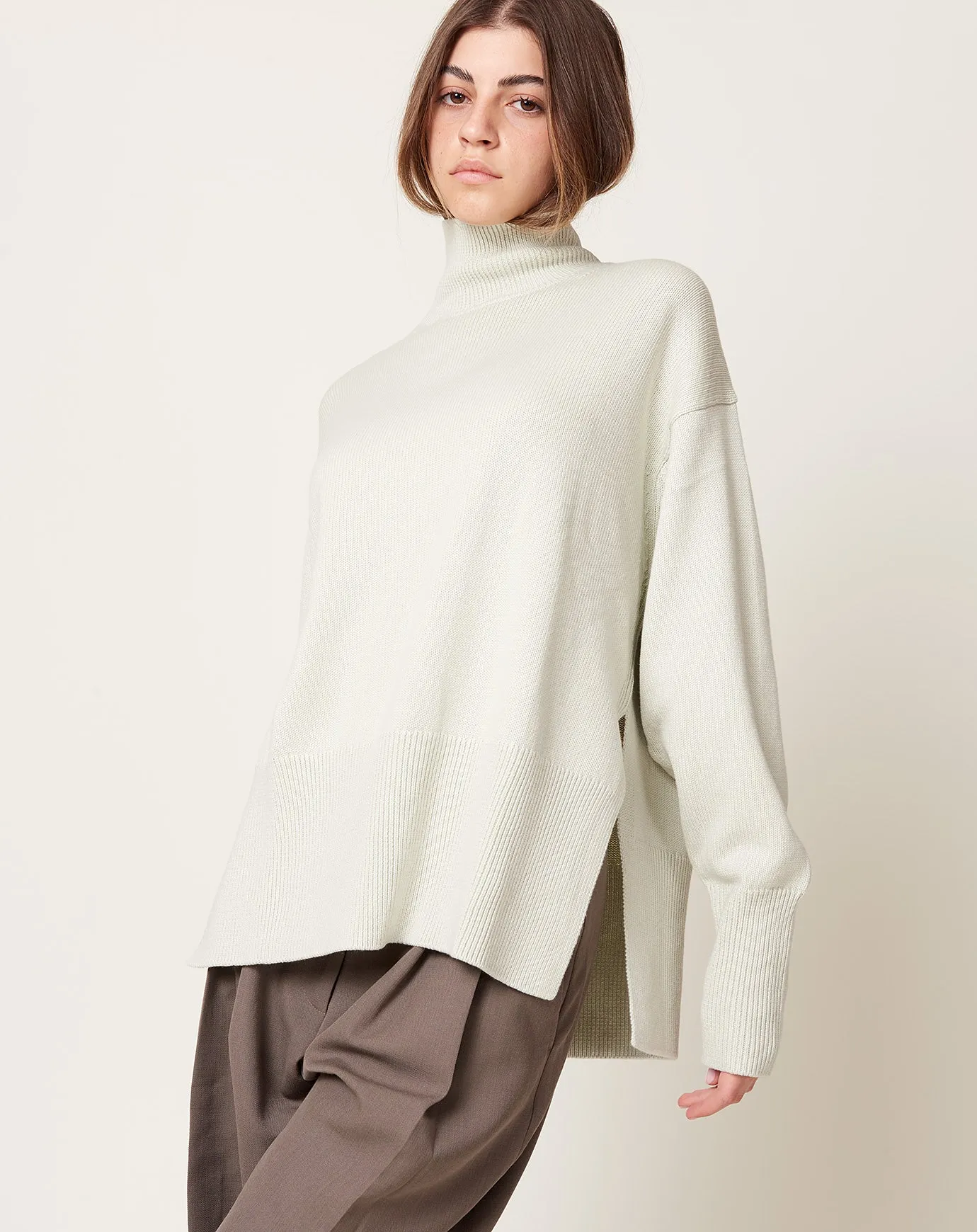 Viere Rollneck Sweater in Waterlily