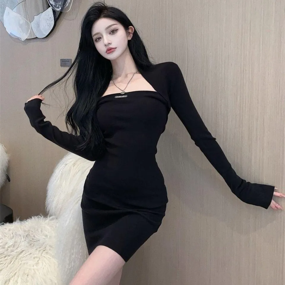 Vintage Bandage Sexy Dress Hollow Out Short Sleeve Dress