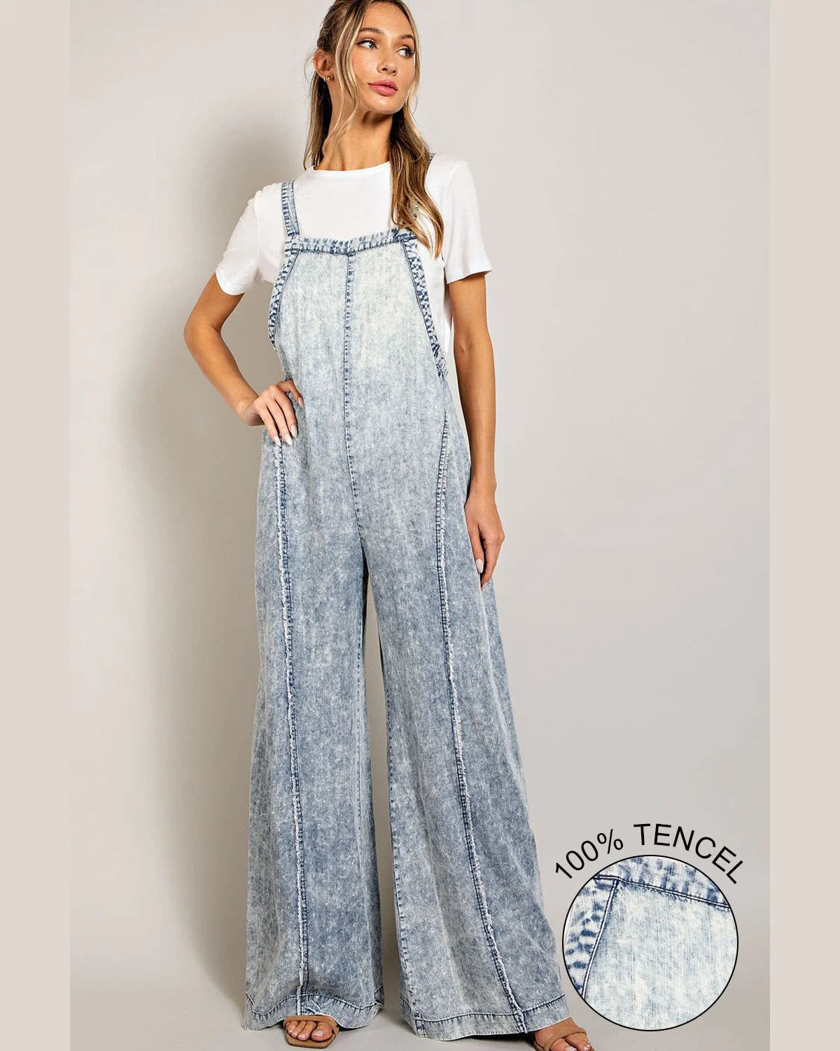 Washed Tie Dye Tencel Jumpsuit