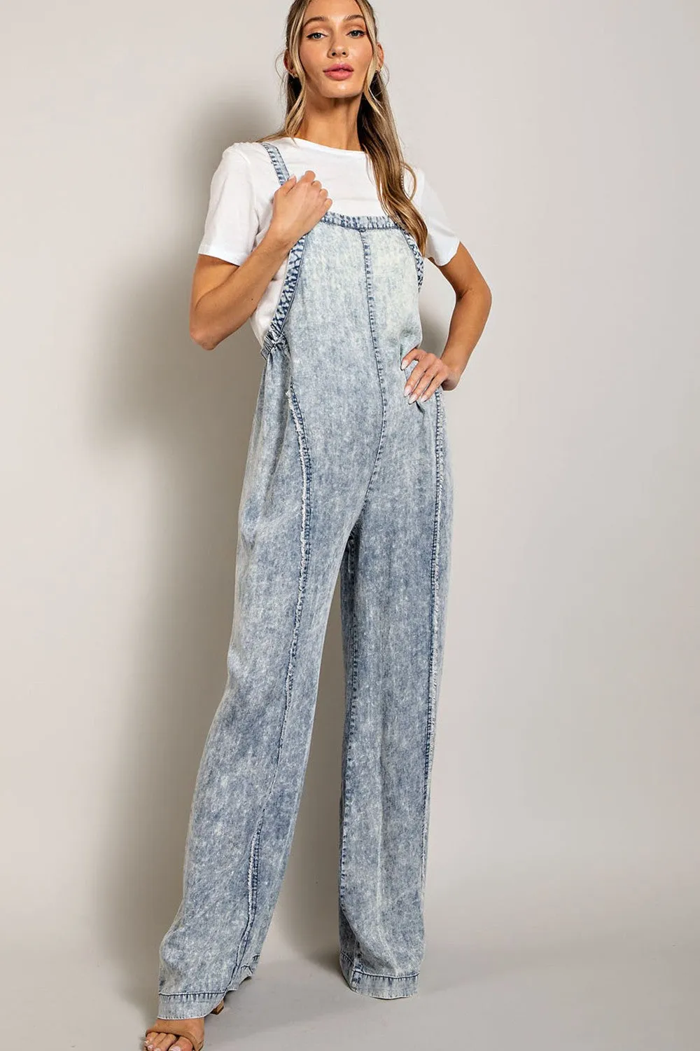 Washed Tie Dye Tencel Jumpsuit