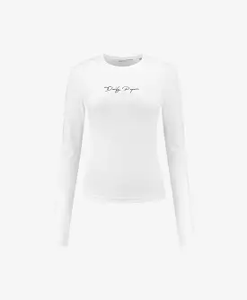 White Escript Longsleeve