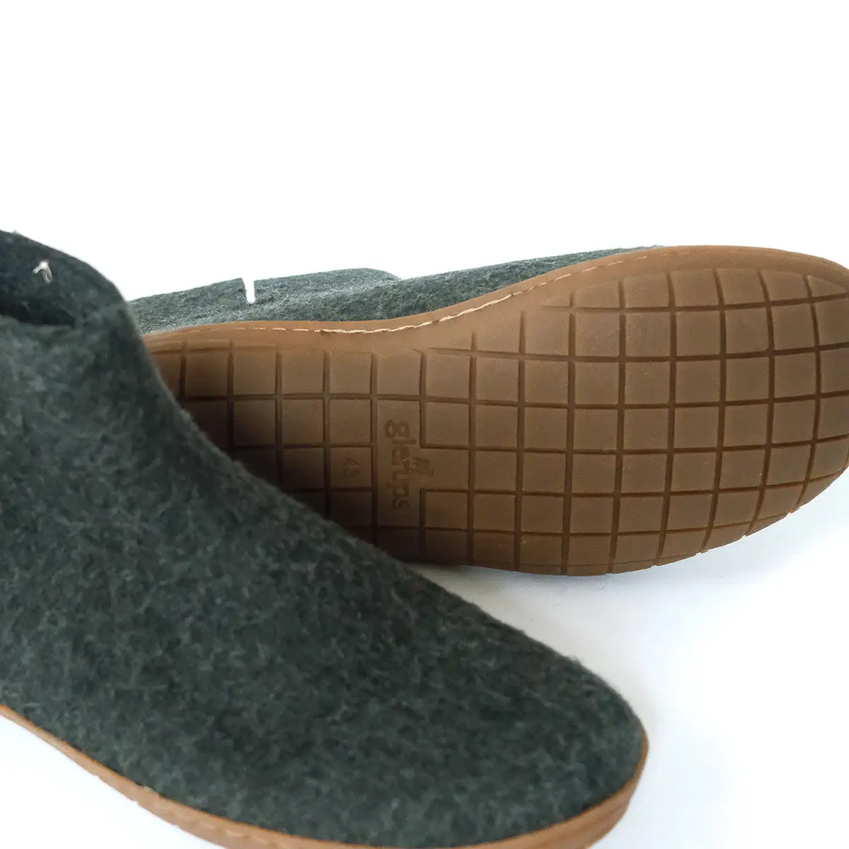 Wool Boot with Natural Rubber Sole - Forest