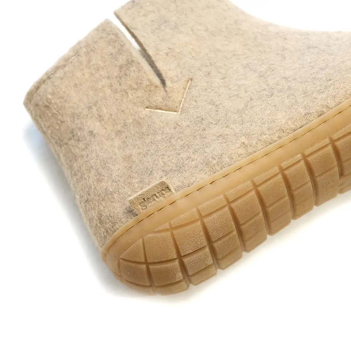 Wool Boot with Natural Rubber Sole - Sand