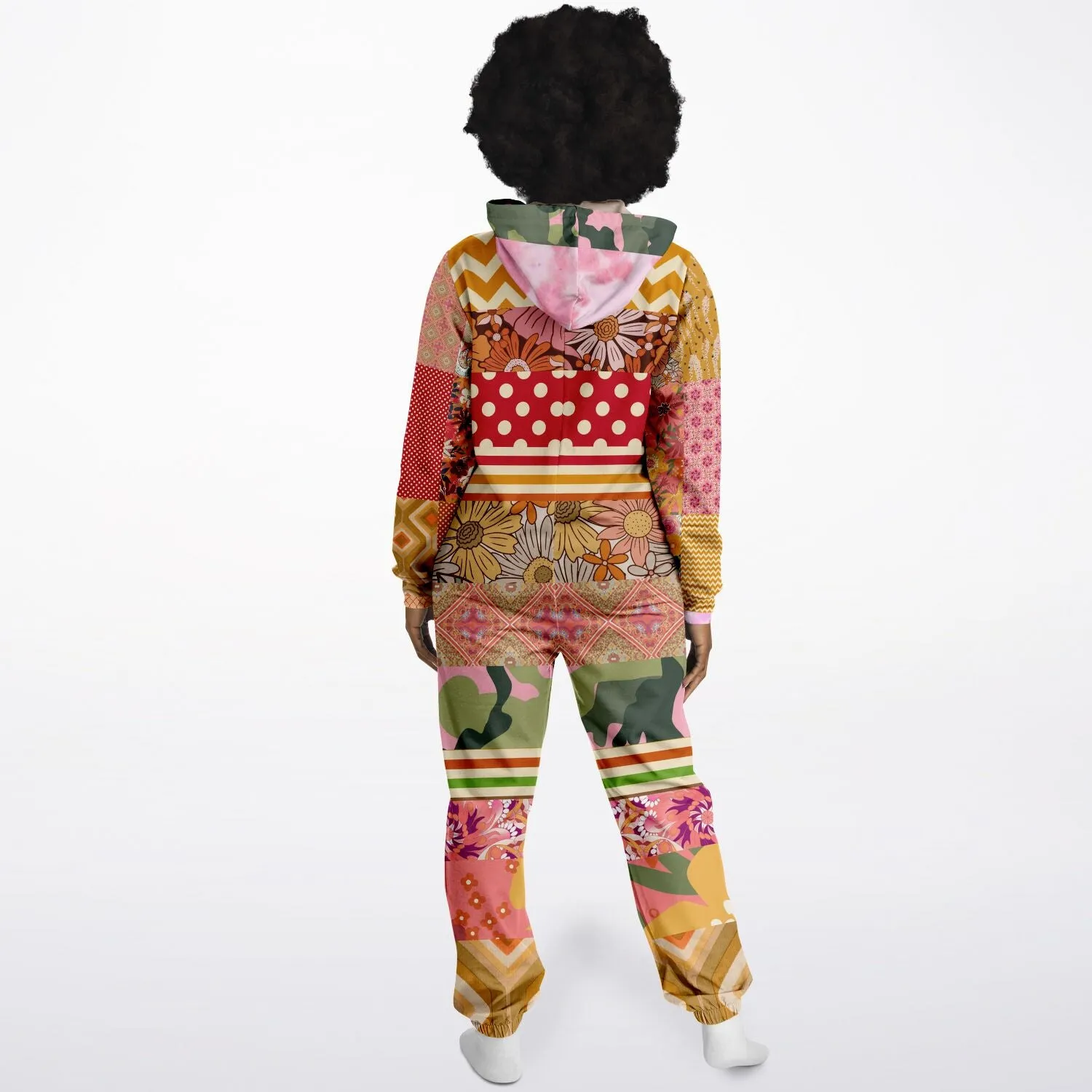 Yogananda Floral Patchwork Unisex Fleece Romper